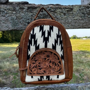 Leather Backpack Women, Leather Backpack Purse, Leather Backpack, Western Purse, Small Leather Backpack, Cowhide Backpack, Cowhide Purse