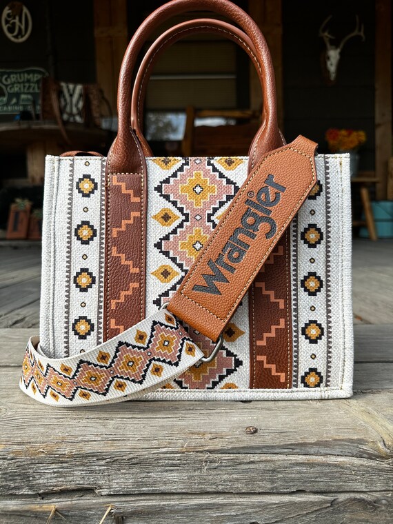 Wrangler Tote Bag for Women Western Woven Shoulder Purse Leopard Print  Handbags