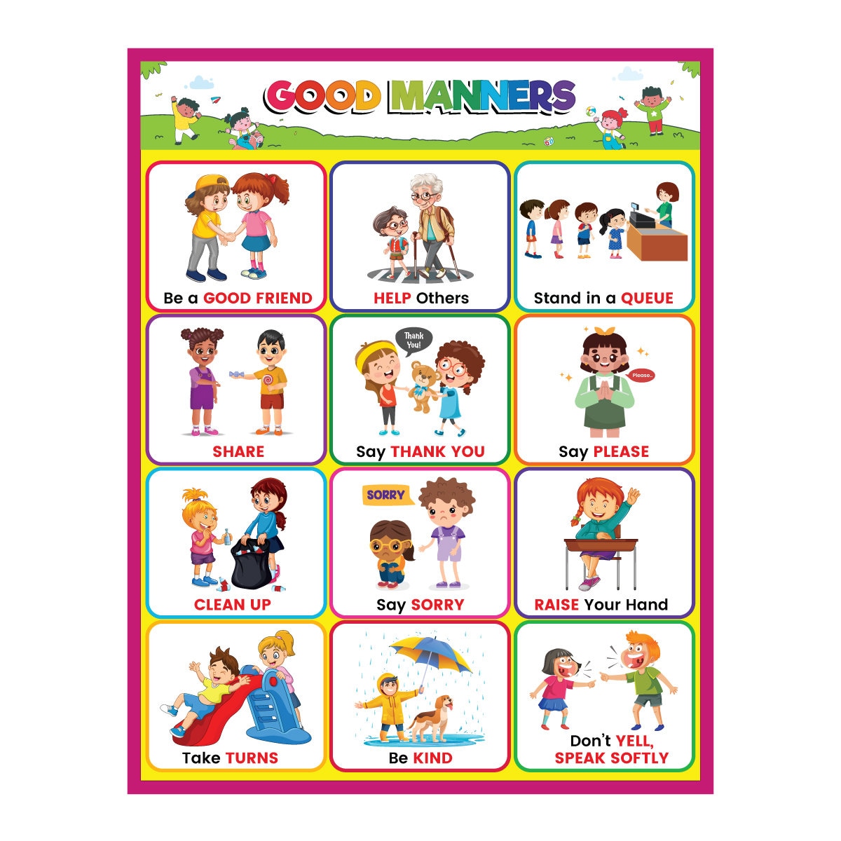 Educational Posters Charts for Toddlers Kids Preschoolers Kindergarten