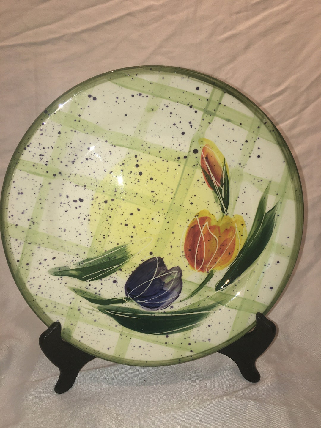 Beautiful Hand Painted Plate From Julie Ueland Blacksplash Pottery. Etsy