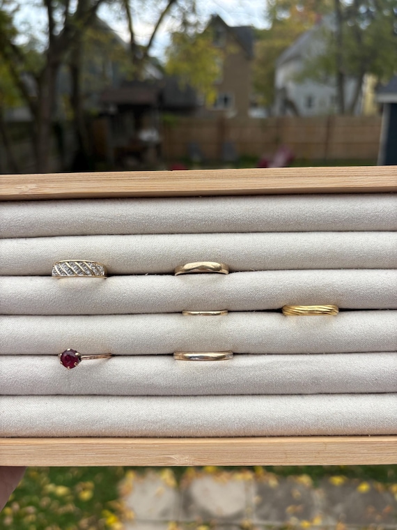stackable solid gold rings | multiple sizes & kar… - image 1
