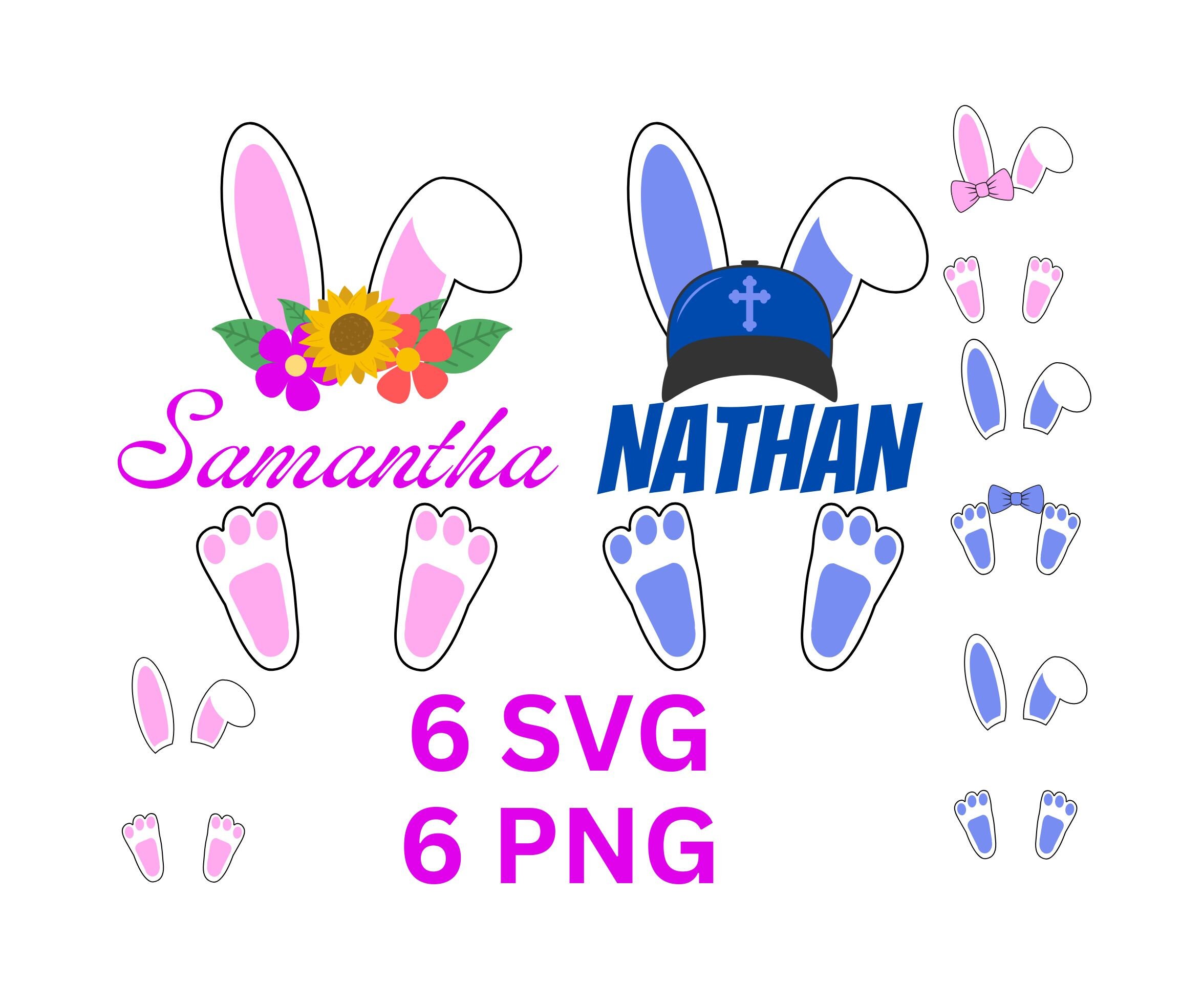 Easter Bunny Ears and Feet SVG PNG Graphic Designsfor Printing, Cricut