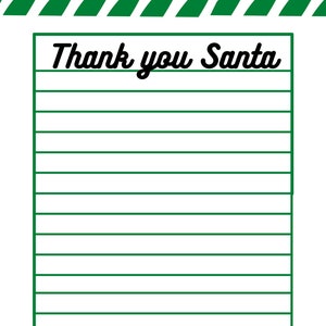 Santa Thank you Note - Christmas - Holiday Fun - Toddler Game - Family Fun