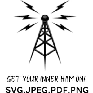Rádio amador digital svg pdf png jpeg engraçado Obtenha seu presunto interno no presente de rádio amador para marido rádio amador para presente de aniversário masculino