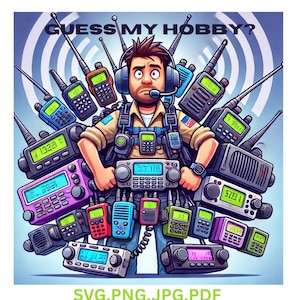 Ham Radio Digitaal svg pdf png jpeg grappig Raad eens mijn hobby?  amateurradio cadeau voor echtgenoot hamradio voor verjaardagscadeau mannen