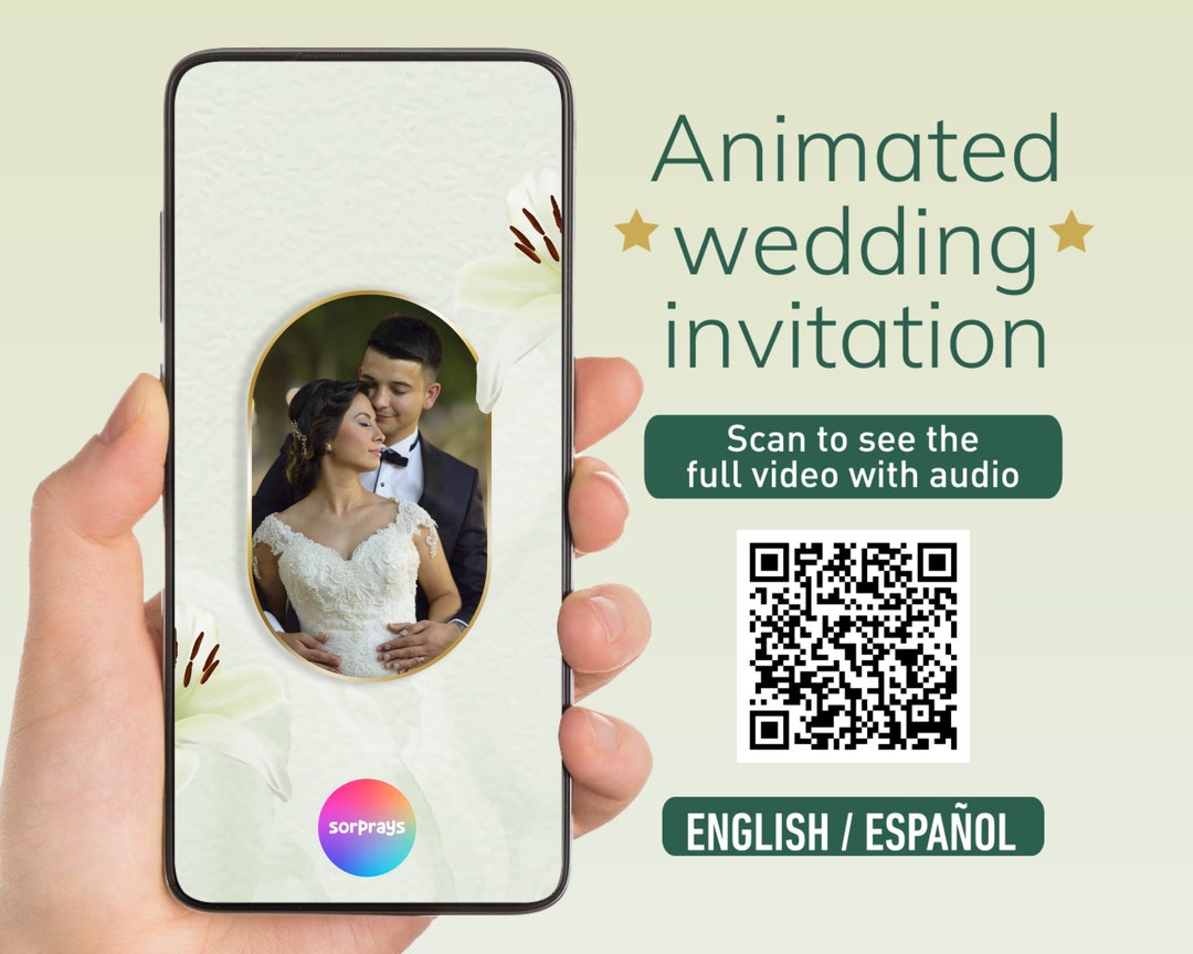 Video Invites Elegant Floral Wedding Video Invitation - Etsy