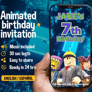 Roblox Animated Birthday Invitation