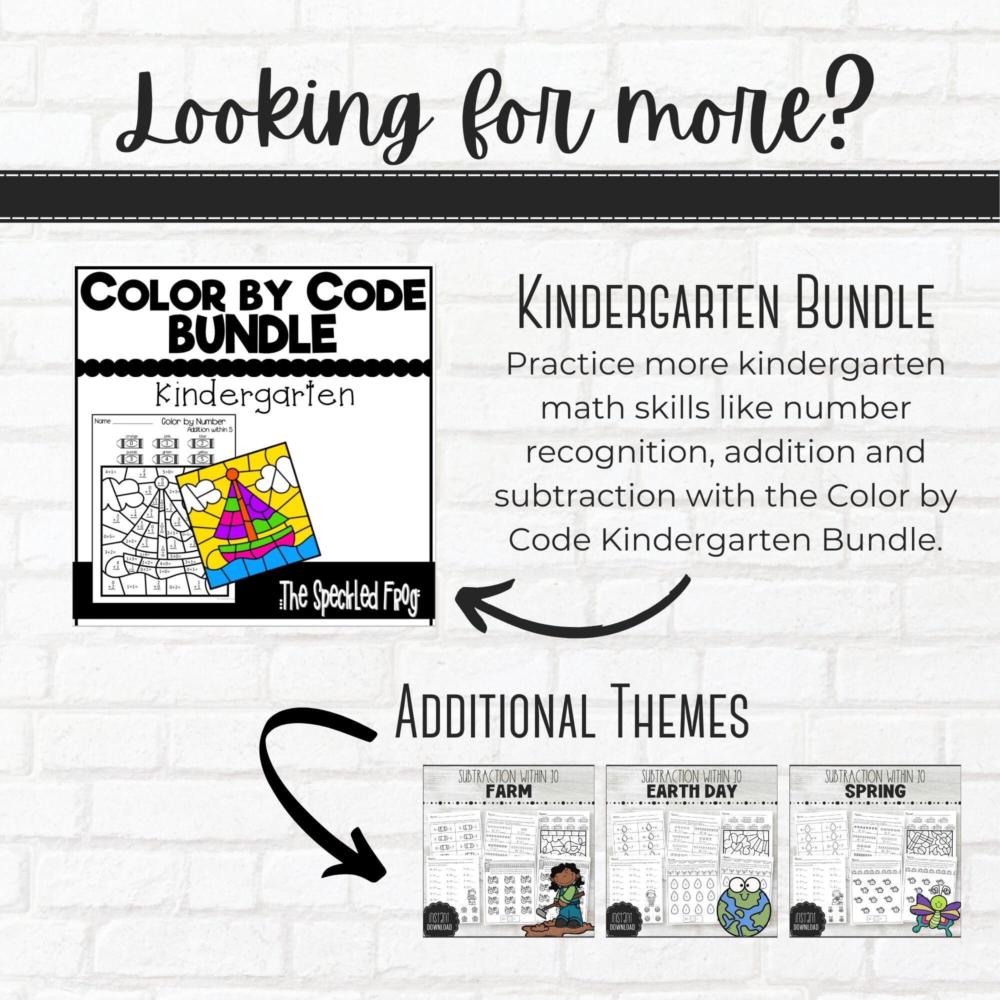 Printable Subtraction Worksheets Fairy Tale Theme Kindergarten Math ...