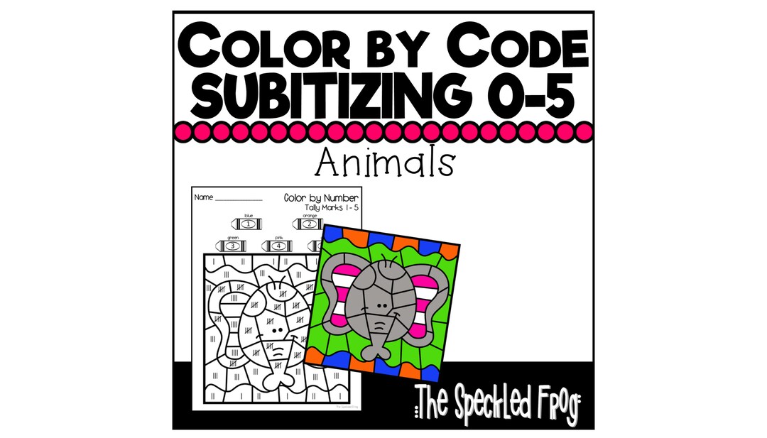 Kindergarten Worksheets Color by Number INSTANT DOWNLOAD, Subitizing ...