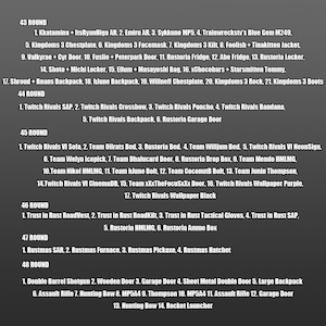 Rust Twitch Drops - Round 43+44+45+46+47+48 - 66 Skins - Worldwide image 2