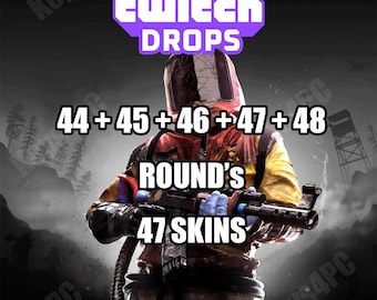 Drops do Twitch em Rust - Rodadas 44+45+46+47+48 - 47 Skins - Mundial