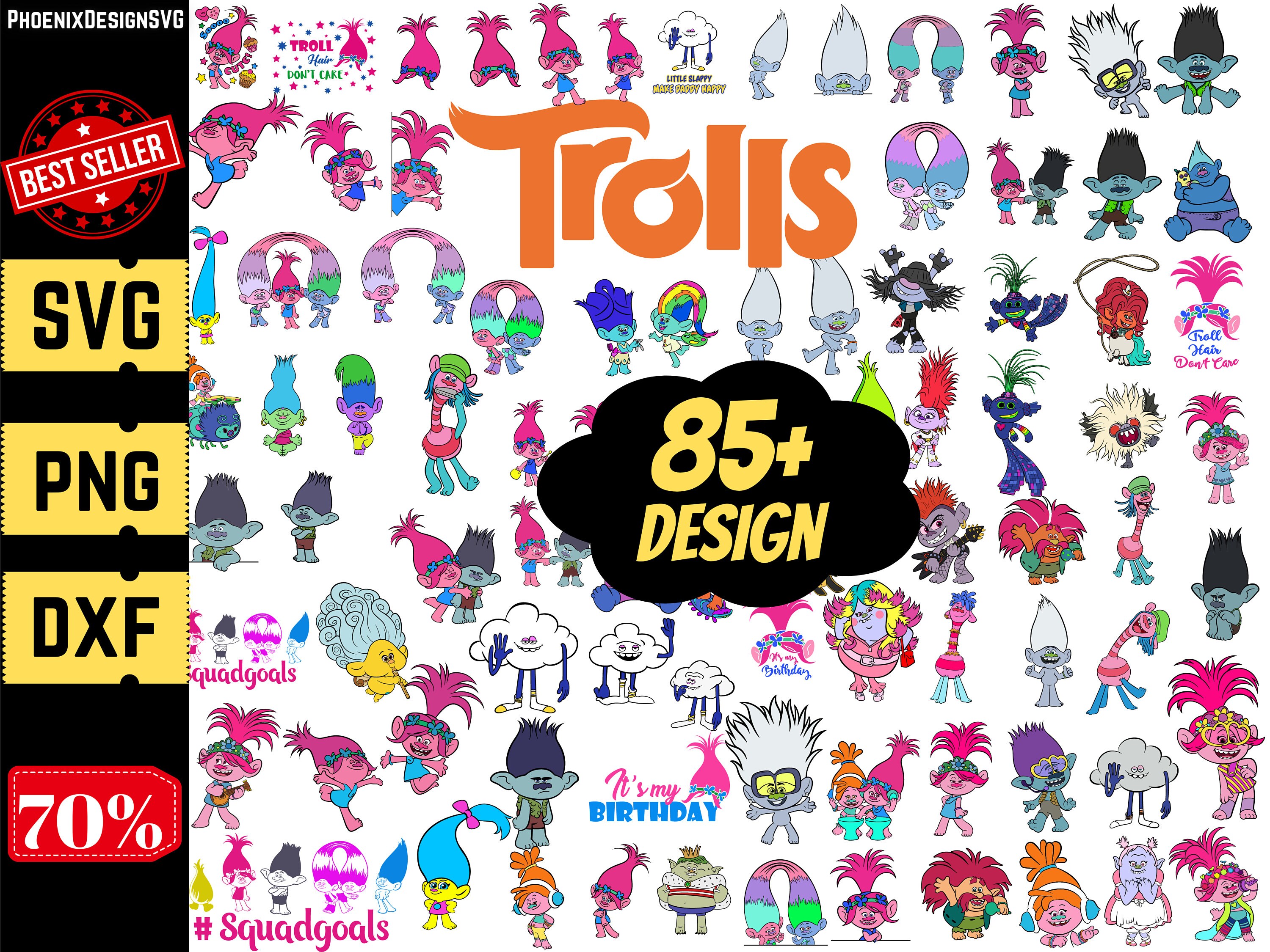 Huge Trolls SVG & PNG Designs Bundle – MasterBundles