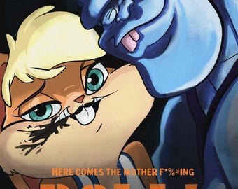 Póster que combina a la novia con los Looney Tunes