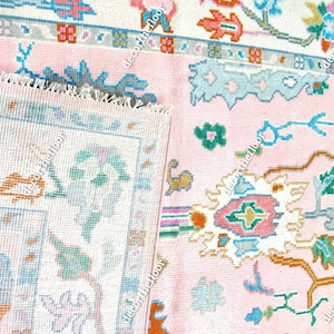 pink pastel  modern oushak fast selling