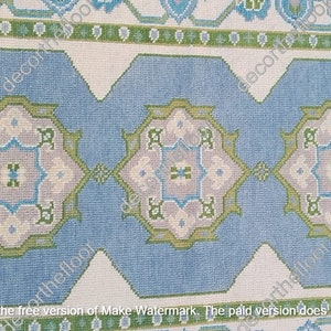 ready to ship 9x12blue white Oushak Made to Order (In Any Size!!!!!)  Modern Oushak rug/ large area rug/pastel/sage/muted oushak rug.