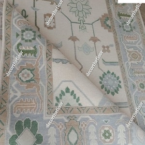 10X14 READY TO SHIP green oushak rugrug Modern Oushak rug delivery large area