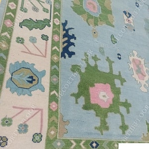 READY TO SHIP 8X10,6x9 green oushak rugrug Modern Oushak rug delivery large area