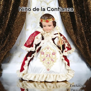 Nuevo Niño De La Confianza Vestido Niño Dios, Accesorios Incluidos/Baby Jesus Outfit/Ropon de Niño Dios Traje Niño Dios Vestido de Niño Dios