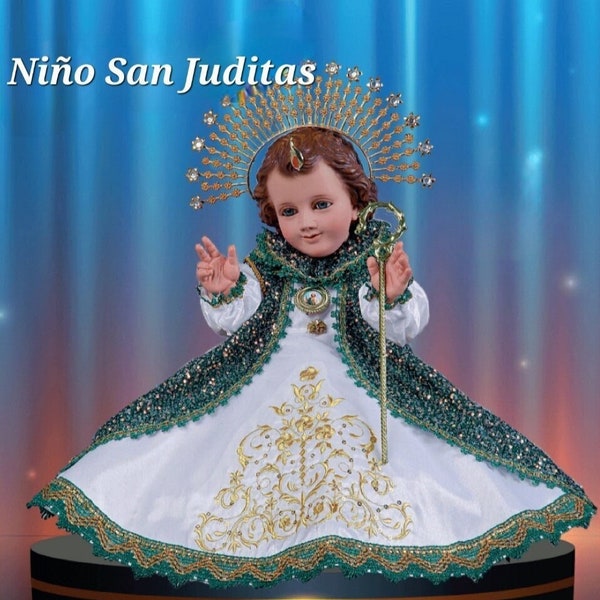 Trajecito San Judas Tadeo Gala Niño Dios con accesorios Incluidos/ Baby Jesus Clothes, Vestido de Niño Dios,Niño Dios Ropa, Saint Jude Ropa