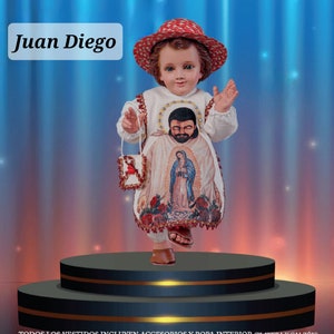 Trajecito de Juan Diego para Nino Dios con accesorios Incluidos, Ropon de Nino Dios, Traje para Nino Dios, Juan Diego ropa,Nino Dios Vestido