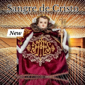 NEW Trajecito Lujo Sangre de Cristo Niño Dios con accesorios Incluidos/Baby Jesus Outfit Ropon Niño Dios Traje Niño Dios Vestido Niño Dios