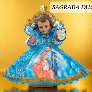 Trajecito Lujo Sagrada Familia,Niño Dios con accesorios Incluidos/Baby Jesus Outfit/Ropon de Niño Dios,Traje Niño Dios, Vestido de Niño Dios