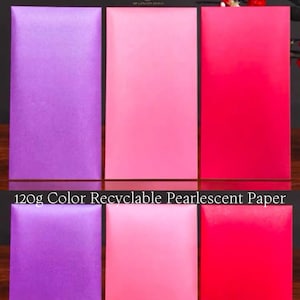 Benutzerdefinierte 30 Stück rote Umschläge mit Logo | Text Limitierter Druckbereich (6 * 13 cm) Glück Geld personalisiertes Geschenkpaket für die Hochzeit | Nachname | Geschäft