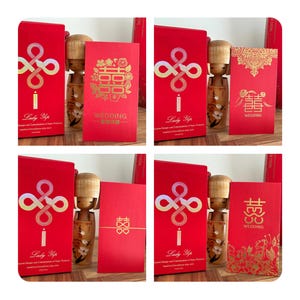 Gift Box of 30pcs 囍 Gold Foil Red Envelope Chinese New Year Wedding Gift Lucky Money Red Packet