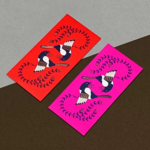 Doos met 8 stuks High-end eksterrode envelop Creatief geluksgeld Cadeaupakket voor stel こいびと Nieuwjaar Kerstmis Valentijnsdag Bruiloft