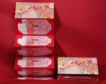 Gold Foil Red Envelope: Chinese New Year Lucky Money Hong Bao