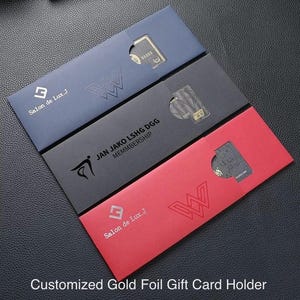 Cadeau personnalisé en feuille d'or, porte-cartes amovibles, porte-monnaie, porte-bonheur personnalisé
