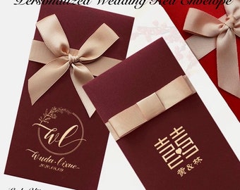 100 Stück Anpassen Ein einzigartiger roter Umschlag gehört Ihnen für den Hochzeitssegen der Kinder, der Vollmond-Business-Feiern-Veranstaltungen und beweglichem Geschenk