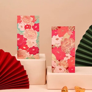 NEU! Packung mit 30 Stück Neujahrssegen ; Geprägte Goldfolie Roter Umschlag Lunar Chinesisches Neujahr der Schlange Glücksgeldgeschenk Paket 2025