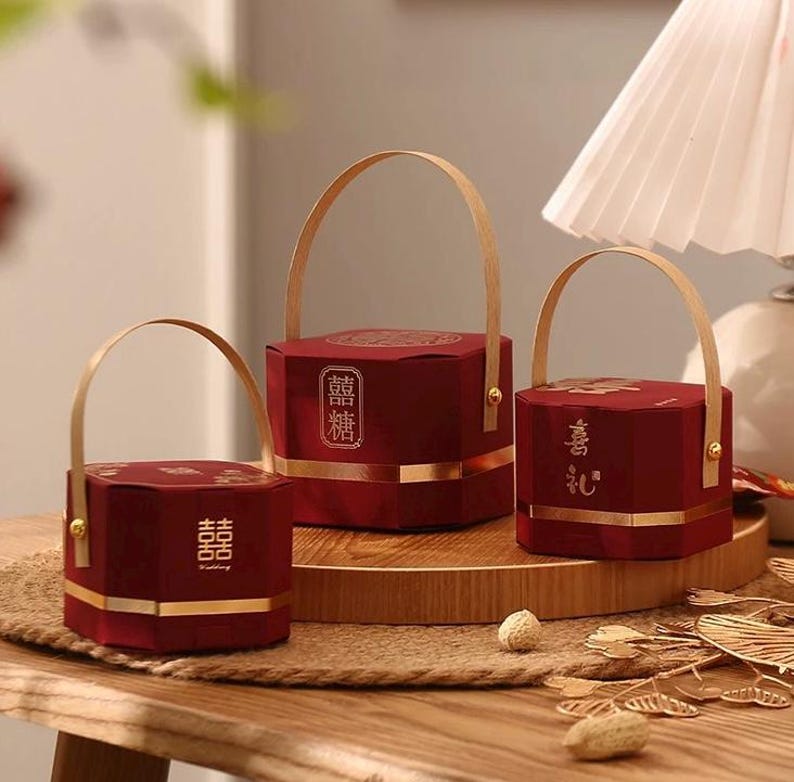 Gold Foiled 囍 Sugar Box: Chinese Wedding Candy Handbag - 50pcs - Etsy