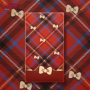 Confezione da 16 eleganti buste rosse con fiocco e lamina d'oro per Capodanno / Natale / San Valentino e occasioni festive