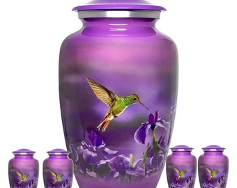 Bundle - Eternal Nature Hummingbird Cremation Urn and Keepsake Urn – Hummingbird Urn Bundle - FREE Shipping & FREE Memorial Evite Template