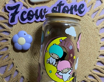 Gemelos / Taza de café Little Twin Star / Taza Starbucks / Amigos de Sanrio / Taza con tapa / Taza rosa y azul / Taza de Hello Kitty / Vaso / Taza estrella