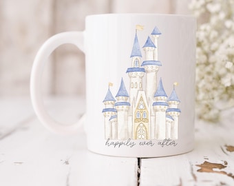 Happily Ever After Mug, Disney Inspired Coffee Cup, Princess Castle Mug, Valentine's Day Mug, Anniversary Gift, Gift for Bridal Shower