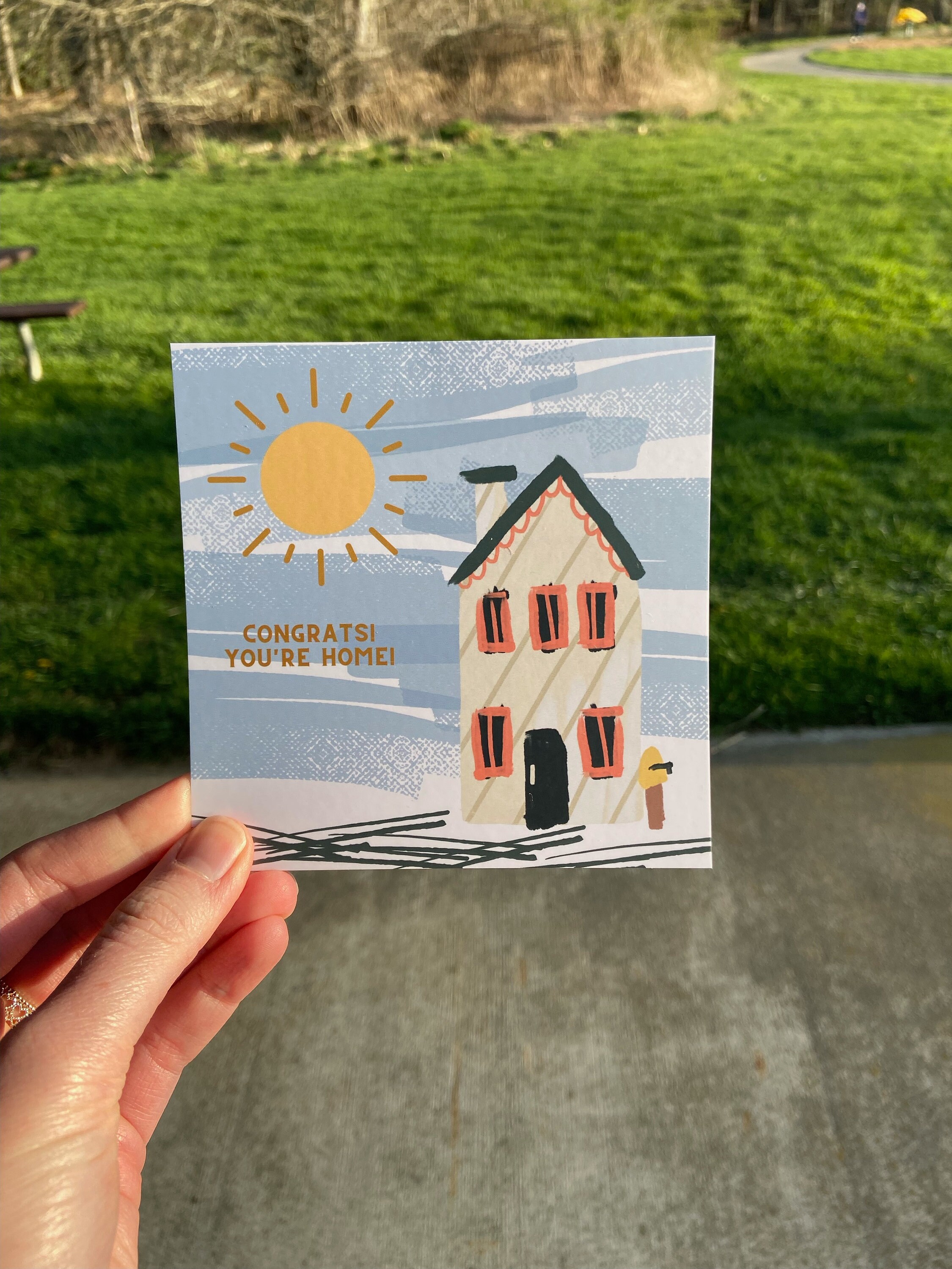 Rehome Sign House Warming Card Congrats You're Home Blank Card - Etsy