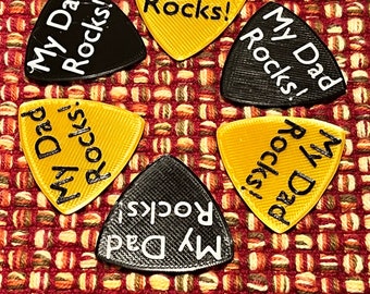 Personalized guitar picks - with letters and colors