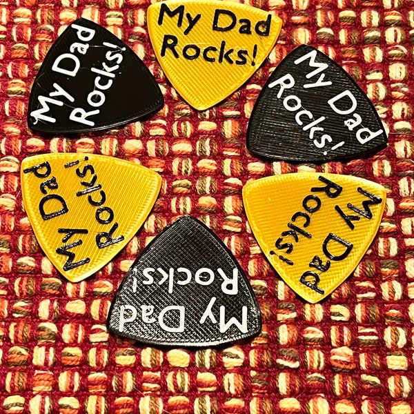Personalized guitar picks - with letters and colors