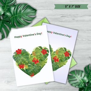 Plantenliefhebbers Valentijnskaart, Monstera en tropische plantenkaart