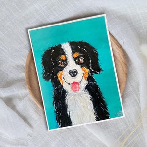 Playful Bernese Mountain Dog Art Print