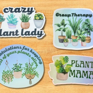 Pegatinas con temática de plantas