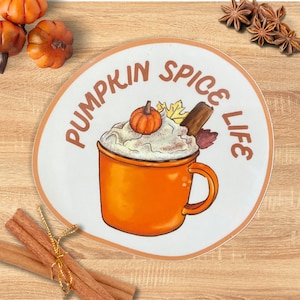 Pegatina de calabaza y especias