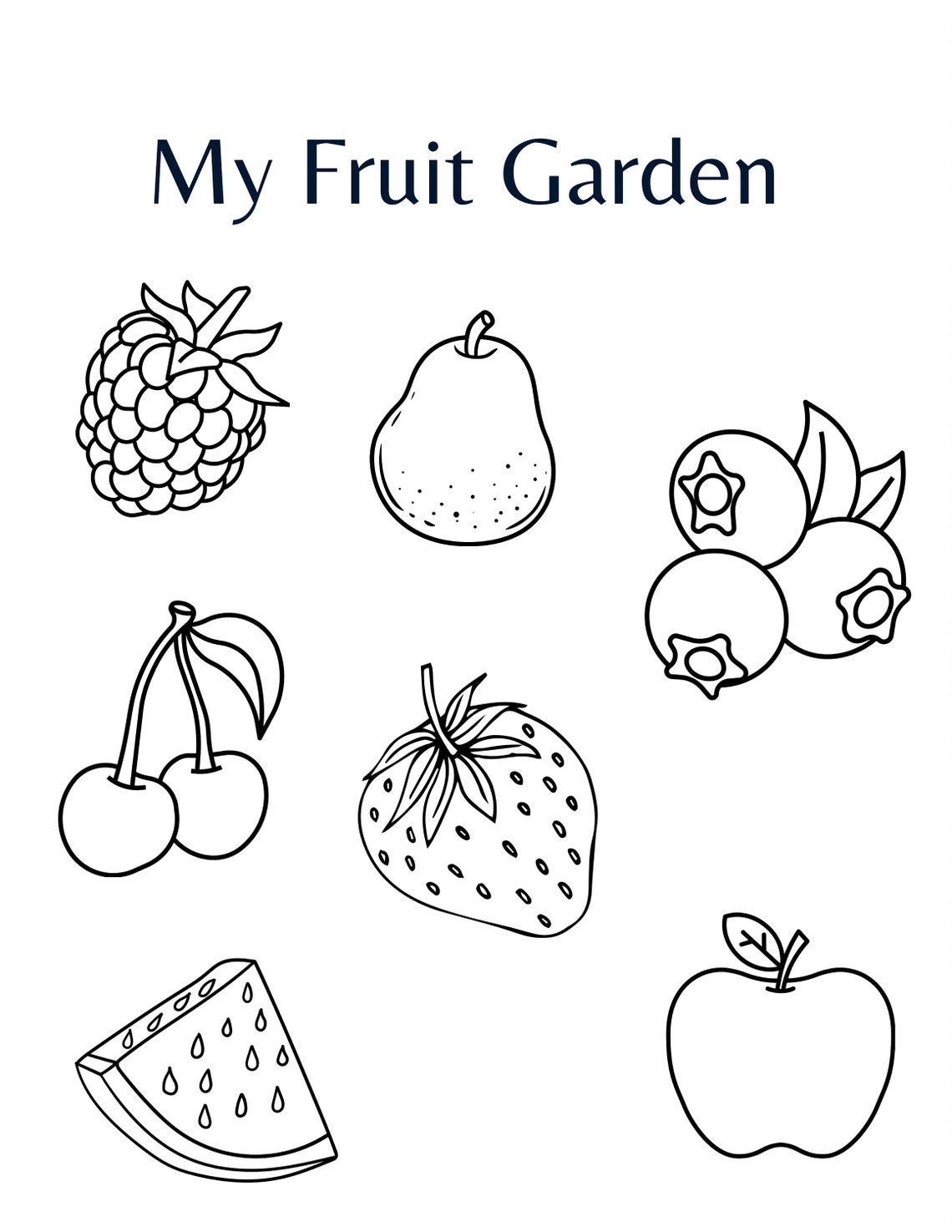 Garden Coloring Printable Pages for Kids - Etsy