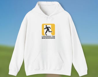 I Escaped the Backrooms Graphic Hoodie, Dreamcore/Weirdcore Hoodie, Liminal Space Pullover, The Backrooms Hoodie, Oddcore Pullover