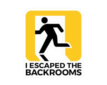 I Escaped the Backrooms Sticker, Liminal Space Sticker, The Backrooms, Liminality Sticker, Dreamcore Laptop Sticker, Weirdcore Sticker