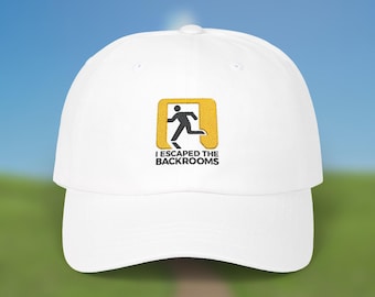 I Escaped the Backrooms Embroidered Dad Hat, The Backrooms Hat, Liminal Space Baseball Cap, Liminality Hat, Dreamcore Hat, Weirdcore Hat