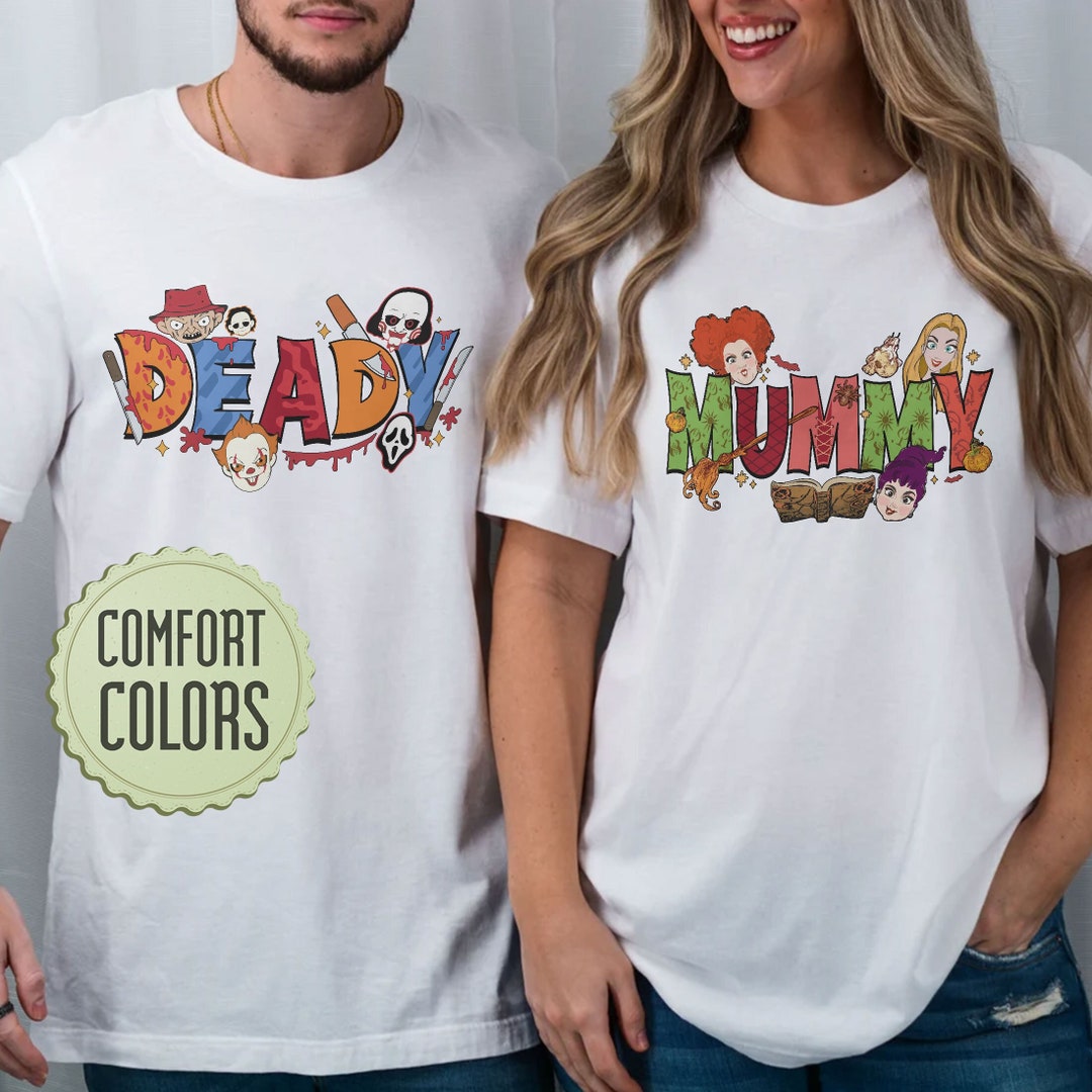 Mom and Dad Halloween Comfort Colors Shirt Mummy and Deady Etsy